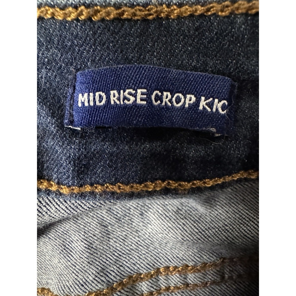 Chaps Mid Rise Crop Kick Jeans Womens 8 Blue Stretch Denim 29x25 - Picture 5 of 6